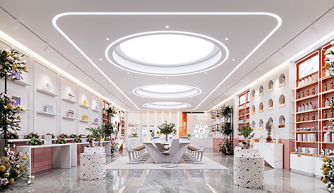 广州时尚星约化妆品办公室装修设计